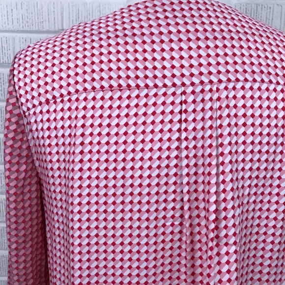 Boden 12R Silky Panel Top Blouse WA632 Geometric - Picture 4 of 8